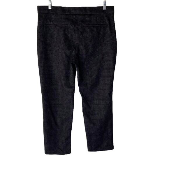 Gloria Vanderbilt Stretch Black Plaid Pull On Straight Leg Mid-High Rise Pants - Picture 2 of 15